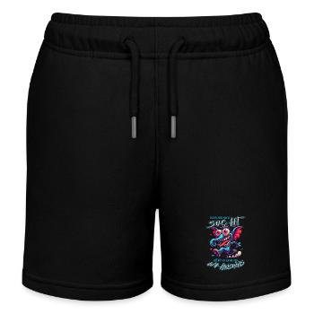 Wenn ihr mich sucht, ich bin am Rande des Wahnsinn - Kinder Organic Joggingshorts Mini Bolter von Stanley/Stella - Schwarz - Vorne