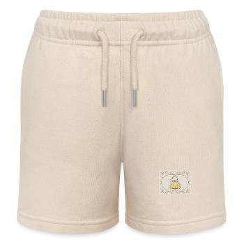 Vintage Floral Teekanne Illustration Vintage Flora - Kinder Organic Joggingshorts Mini Bolter von Stanley/Stella - Natur - Vorne