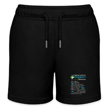 10 Reason To Be With A Pharmacy Technician - Kids Organic Sweat Shorts by Stanley/Stella - black - Front