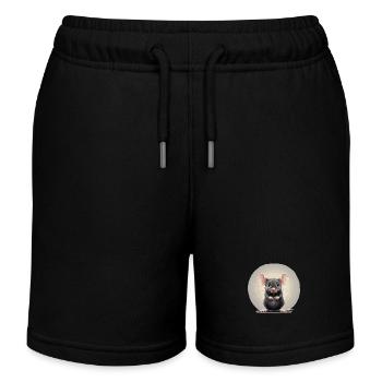 Souris Souris - Short de jogging enfant bio Stanley/Stella - noir - Devant