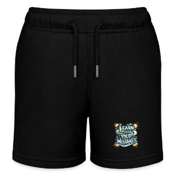 Apprenez de vos erreurs avec un style inspirant - Short de jogging enfant bio Stanley/Stella - noir - Devant
