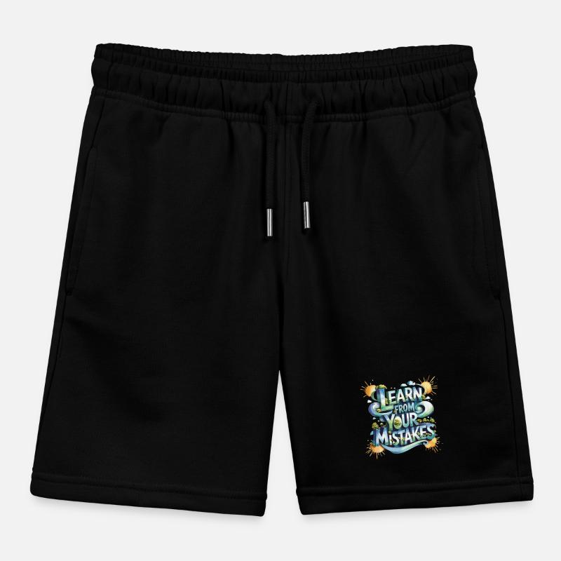 Learn from your mistakes with inspiring style Kids Organic Sweat Shorts by Stanley/Stella