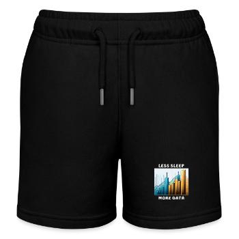 LESS SLEEP MORE DATA - Kinder Organic Joggingshorts Mini Bolter von Stanley/Stella - Schwarz - Vorne