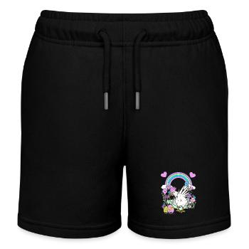 Ostern Ostereier Huhn Hühner Kinder Osterfest Kind - Kinder Organic Joggingshorts Mini Bolter von Stanley/Stella - Schwarz - Vorne