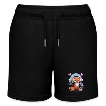 Fuchs - Kinder Organic Joggingshorts Mini Bolter von Stanley/Stella - Schwarz - Vorne