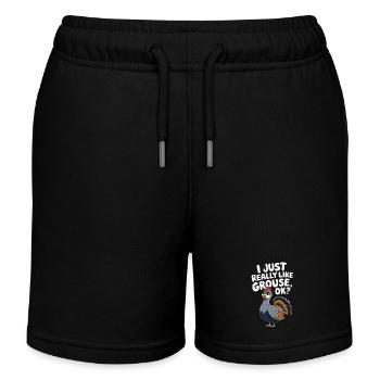 Auerhahn - Kinder Organic Joggingshorts Mini Bolter von Stanley/Stella - Schwarz - Vorne