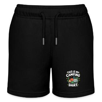 C’est ma chemise de camping - Short de jogging enfant bio Stanley/Stella - noir - Devant