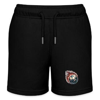 Ballon de flammes de soccer - Short de jogging enfant bio Stanley/Stella - noir - Devant