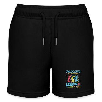 ESL-Lehrer ESL Unterricht - Kinder Organic Joggingshorts Mini Bolter von Stanley/Stella - Schwarz - Vorne