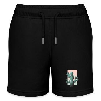 Kaktus - Kinder Organic Joggingshorts Mini Bolter von Stanley/Stella - Schwarz - Vorne