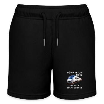 ZUG PÜNKRTLICH SEIN IST NICHT SHWER - Kinder Organic Joggingshorts Mini Bolter von Stanley/Stella - Schwarz - Vorne