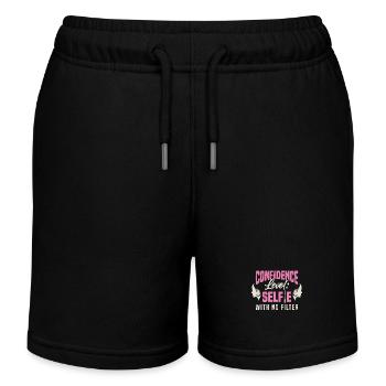 Plastic Surgery Confidence Level Cosmetic Nurse - Kids Organic Sweat Shorts by Stanley/Stella - black - Front