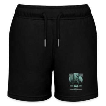 Diskusfisch Buntbarsch Aquarium Fischhalter - Kinder Organic Joggingshorts Mini Bolter von Stanley/Stella - Schwarz - Vorne