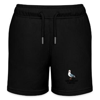 Seagull, je m’en fiche - honnêtement ? Motif amusant - Short de jogging enfant bio Stanley/Stella - noir - Devant