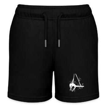 Vertical Cloth Aerial Acrobatics Aerial Silk - Kids Organic Sweat Shorts by Stanley/Stella - black - Front