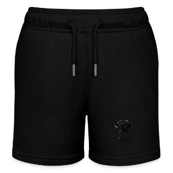 Schwarze Rose - Kinder Organic Joggingshorts Mini Bolter von Stanley/Stella - Schwarz - Vorne