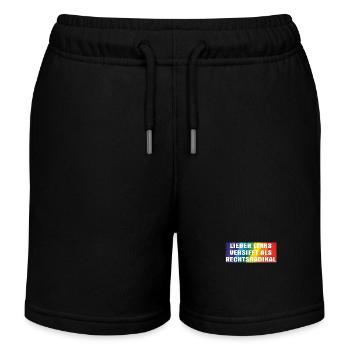LIEBER LINKS VERSIFFT ALS RECHTSRADIKAL - Kinder Organic Joggingshorts Mini Bolter von Stanley/Stella - Schwarz - Vorne