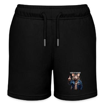 RAT'S WORD OF HONOR - Kids Organic Sweat Shorts by Stanley/Stella - black - Front