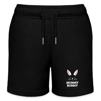 Mummy Bunny Osterdesign für Hasenfans - Kinder Organic Joggingshorts Mini Bolter von Stanley/Stella - Schwarz - Vorne