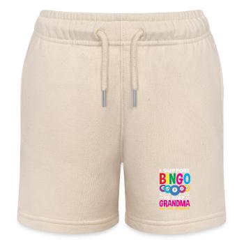 Support Bingo Player Grandma - Kids Organic Sweat Shorts by Stanley/Stella - soft Ecru - Front