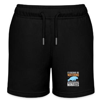Manatee - Kids Organic Sweat Shorts by Stanley/Stella - black - Front
