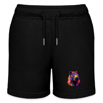 Wombat Australien Beuteltier Süßer Wombat - Kinder Organic Joggingshorts Mini Bolter von Stanley/Stella - Schwarz - Vorne