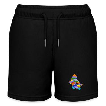 Kunst Meeresschildkröte schwimmt - Kinder Organic Joggingshorts Mini Bolter von Stanley/Stella - Schwarz - Vorne