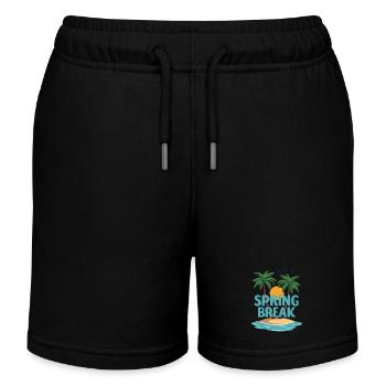 Spring Break Palmen Strand - Kinder Organic Joggingshorts Mini Bolter von Stanley/Stella - Schwarz - Vorne