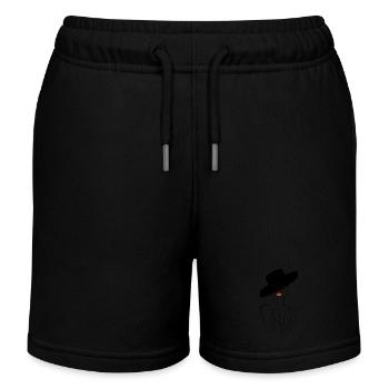 Femme élégante avec chapeau et rouge à lèvres rouge - Short de jogging enfant bio Stanley/Stella - noir - Devant