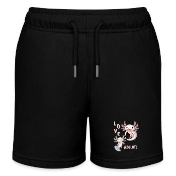 AMOUR AXOLOTL.png - Short de jogging enfant bio Stanley/Stella - noir - Devant