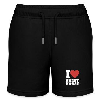 J’aime hobby cheval - Coeur - Hobby - Short de jogging enfant bio Stanley/Stella - noir - Devant