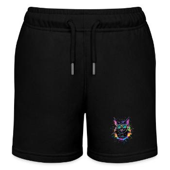 Fledermaus Flughund Vampir Bat Süße Fledemäuse - Kinder Organic Joggingshorts Mini Bolter von Stanley/Stella - Schwarz - Vorne