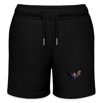Fledermaus Flughund Vampir Bat Süße Fledemäuse - Kinder Organic Joggingshorts Mini Bolter von Stanley/Stella - Schwarz - Vorne