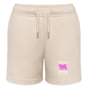 Samoyed Dog Samoyed - Kids Organic Sweat Shorts by Stanley/Stella - soft Ecru - Front