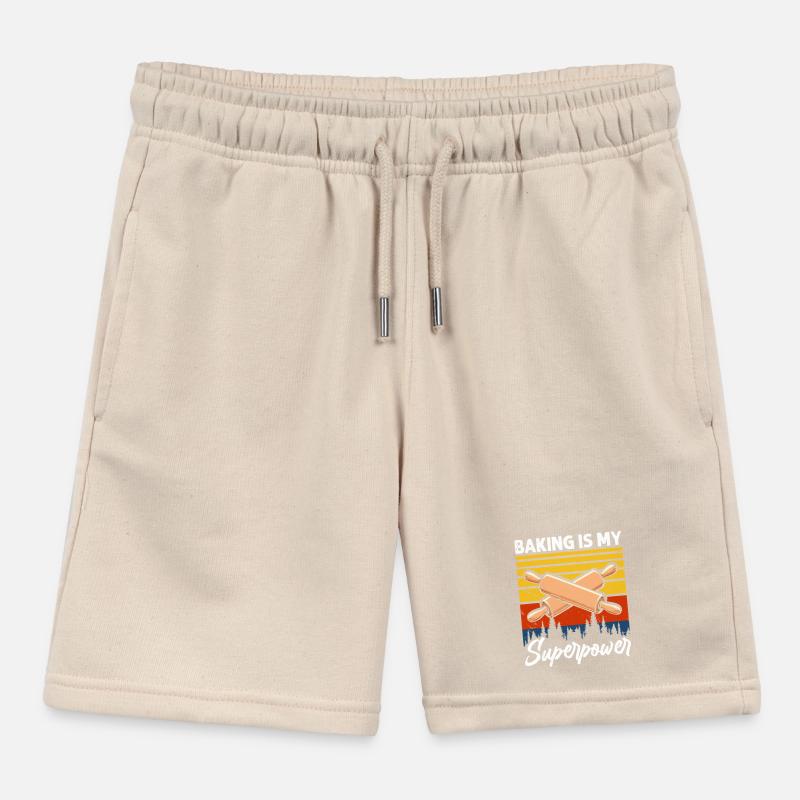 Baking Baker Bakery Kids Organic Sweat Shorts by Stanley/Stella