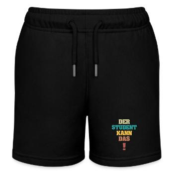 Lustig Student - Kinder Organic Joggingshorts Mini Bolter von Stanley/Stella - Schwarz - Vorne