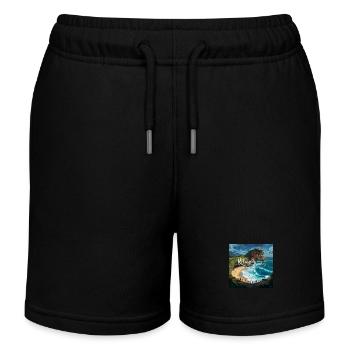 Plage de Kelingking - Short de jogging enfant bio Stanley/Stella - noir - Devant