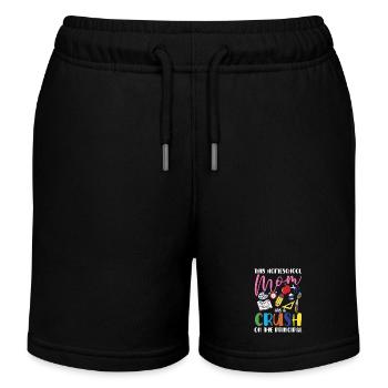 Diese Homeschool Mama Hat Einen Schwarm Auf Den - Kinder Organic Joggingshorts Mini Bolter von Stanley/Stella - Schwarz - Vorne