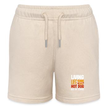 Hot Dog Liebhaber Leben Eins Nach Dem Anderen - Kinder Organic Joggingshorts Mini Bolter von Stanley/Stella - Natur - Vorne