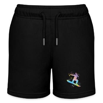 Snowboarder Snowboarding Snowboard - Short de jogging enfant bio Stanley/Stella - noir - Devant