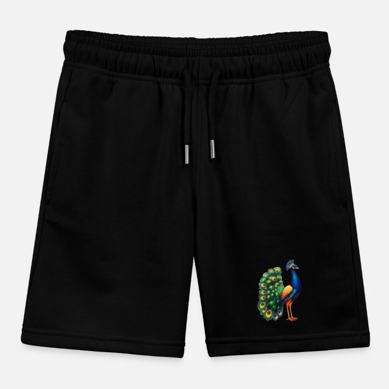 Peacocks Peacock Kids Organic Sweat Shorts by Stanley/Stella