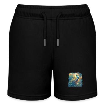 Paons Paon - Short de jogging enfant bio Stanley/Stella - noir - Devant
