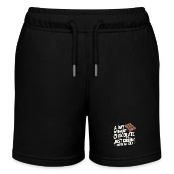Chocolat - Short de jogging enfant bio Stanley/Stella - noir - Devant