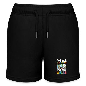 Not all classrooms have four walls - Kids Organic Sweat Shorts by Stanley/Stella - black - Front