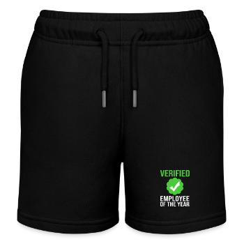 Mitarbeiter der Woche Mitarbeiter des Monats - Kinder Organic Joggingshorts Mini Bolter von Stanley/Stella - Schwarz - Vorne