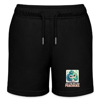 Paons Paon - Short de jogging enfant bio Stanley/Stella - noir - Devant