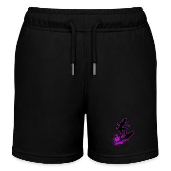 Stylish Surfer Surfing Surfer Surfer - Kids Organic Sweat Shorts by Stanley/Stella - black - Front