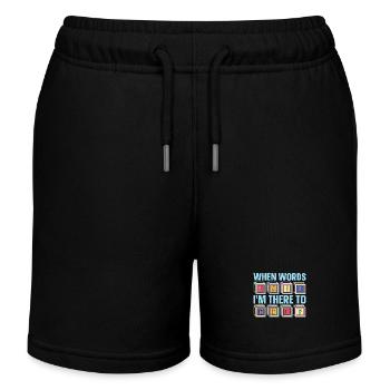 Speech Therapy When Words Fail Speech Pathology - Kinder Organic Joggingshorts Mini Bolter von Stanley/Stella - Schwarz - Vorne