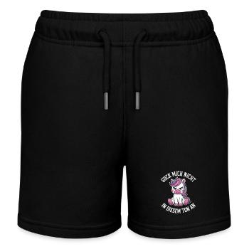 Don't look at me in that tone - Kids Organic Sweat Shorts by Stanley/Stella - black - Front