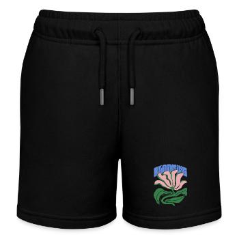 Blühende Stärke - Kinder Organic Joggingshorts Mini Bolter von Stanley/Stella - Schwarz - Vorne